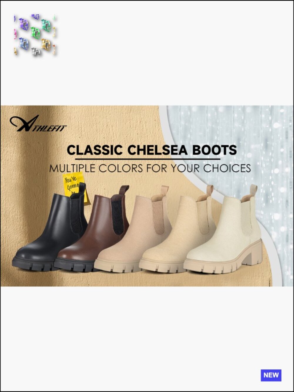 Chunky Chelsea Boots Lug Sole Slip On Elastic Ankle Booties Y2K - Picture 7 of 7